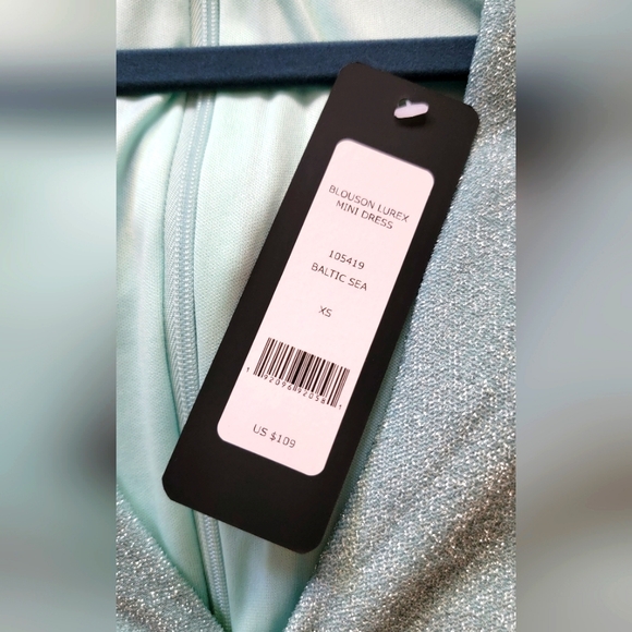 BEBE BLOUSON LUREX MINI DRESS - Picture 6 of 8